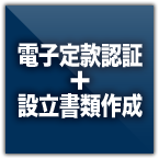 電子定款認証、設立書類作成